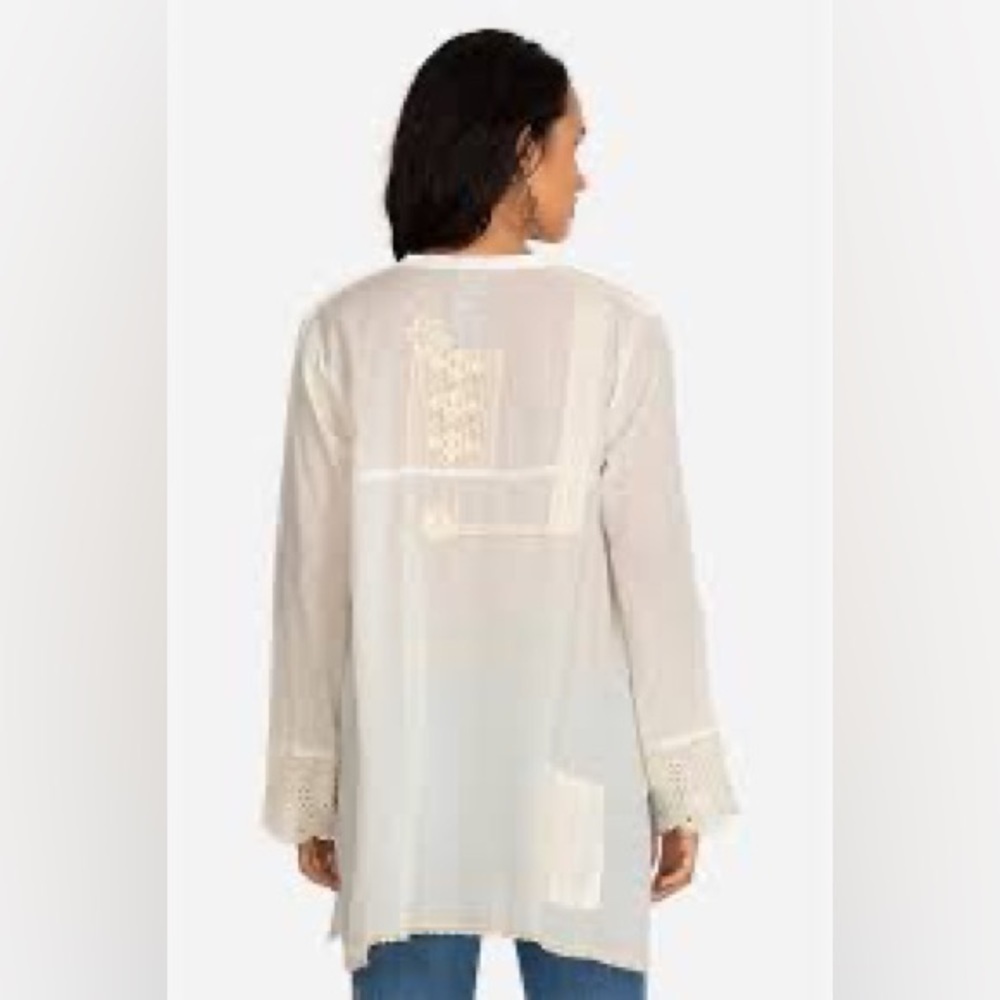 🔥🔥NWT Johnny Was Kit Patchwork Natural Cotton Tunic Size Small - Picture 9 of 16